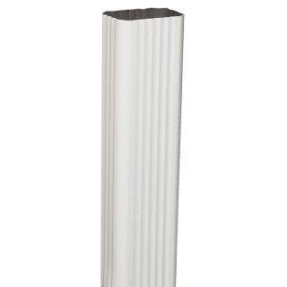 Amerimax White Metal 3 in x 4 in x 10 ft White Aluminum Downspout .0175