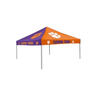 Logo Chairs Checkerboard Tent 9 ft W x 9 ft L Square Purple and Orange Standard Canopy