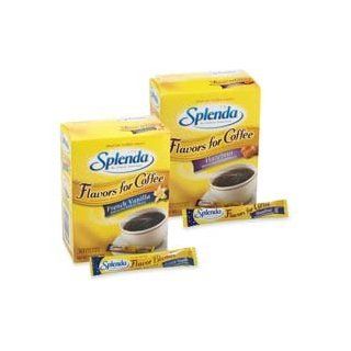 Johnson & Johnson Products   Splenda French Vanilla Sweetener, No Calorie, 30/BX   Sold as 1 BX   Splenda Flavor Blends for Coffee allow you to enjoy a rich, gourmet cup of coffee without all the added sugar and calories. Each stick packet conveniently