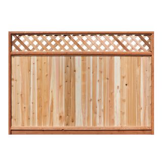 Western Red Cedar Lattice Top Wood Fence Panel (Common 8 ft x 5.7 ft; Actual 8 ft x 5.7 ft)