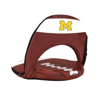 Picnic Time Indoor/Outdoor Steel Upholstered Michigan Wolverines Folding Chair