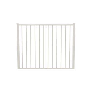 Ironcraft White Powder Coated Aluminum Fence Gate (Common 48 in x 71 in; Actual 48 in x 71 in)