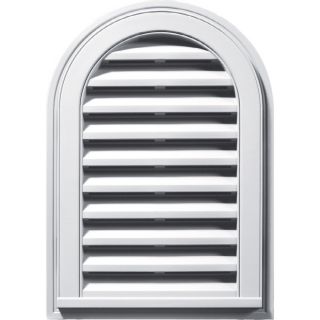 Builders Edge White Vinyl Gable Vent (Fits Opening 8 in x 8 in; Actual 14 in x 22 in)
