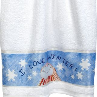 Blonder Blue I Love Winter Cotton Tip Towel Set
