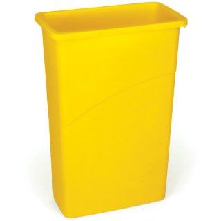 Rubbermaid Commercial FG354000YEL LLDPE Slim Jim 23 Gallon Trash Can, , Yellow