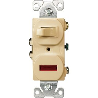 Cooper Wiring Devices 15 Amp Ivory Combination Light Switch