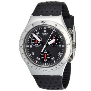 Swatch Men's YCS4024 Quartz Aluminum Black Dial Chronograph Watch Swatch Watches