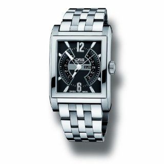 Oris Men's 58576227064MB Artelier Rectangular Titan Day/Date Automatic Black Watch Oris Watches