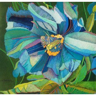 Art Blue Himalayan Poppy  Archival Ink Jet  Sari Staggs