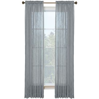Style Selections Kenna 84 in L Solid Coal Rod Pocket Window Curtain Panel