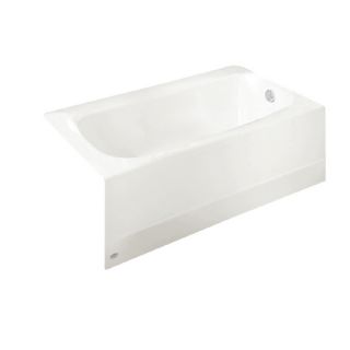 American Standard Cambridge 60 in L x 32 in W x 17.75 in H White Enameled Steel Rectangular Skirted Bathtub with Right Hand Drain