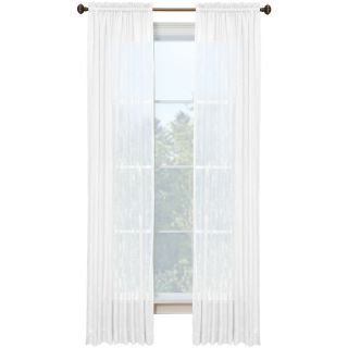 Style Selections Kenna 84 in L Solid Snow Rod Pocket Window Curtain Panel