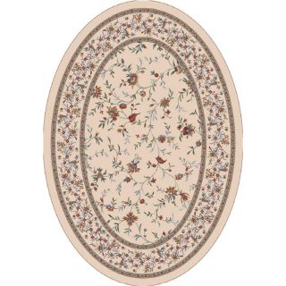 Milliken Hampshire 5 ft 4 in x 7 ft 8 in Oval Cream/Beige/Almond Transitional Area Rug