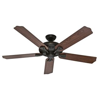 Hunter The Royal Oak 60 in New Bronze Downrod or Flush Mount Ceiling Fan with Remote ENERGY STAR