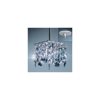 Bruck Lighting Systems Cristello 3.125 in W Chrome Mini Pendant Light with Crystal Shade
