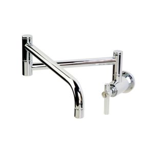 Giagni Contemporary Polished Chrome 1 Handle Pot Filler Wall Mount Kitchen Faucet