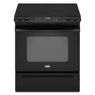Whirlpool Gold 30 in Smooth Surface 4.5 cu ft Self Cleaning Slide In Convection Electric Range (Black)
