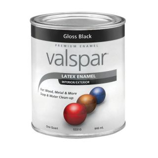 Valspar 32 fl oz Exterior Gloss Gloss Black Latex Base Paint