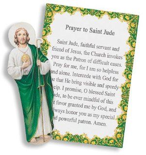 St Jude Patron of Lost Causes Desperate Cases Mini Pocket Portable Prayer to Saint W Image Kitchen & Dining