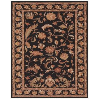 Wakefield 24 in x 36 in Rectangular Black Border Wool Accent Rug