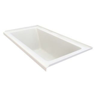 American Standard Studio 60 in L x 32 in W x 22.5 in H Arctic Acrylic Rectangular Drop In Bathtub with Right Hand Drain