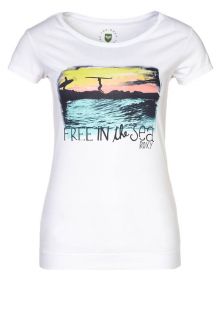 Roxy   SUN IN THE SEA   Print T shirt   white