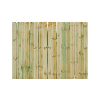 Spruce Dog Ear Pressure Treated Wood Fence Panel (Common 6 ft x 8 ft; Actual 6 ft x 8 ft)