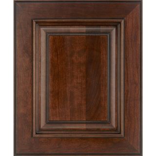 Schuler Cabinetry Marietta 17.5 in x 14.5 in Ginger Snap Glazed Ebony Cherry Square Cabinet Sample