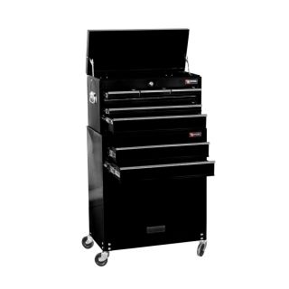 Excel 39.3 in x 24.3 in 8 Drawer Ball Bearing Steel Tool Cabinet (Black)
