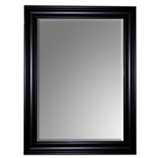 Style Selections 48 in x 38 in Espresso Rectangular Framed Wall Mirror