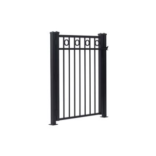 Gilpin Black Steel Fence Gate (Common 48 in x 48 in; Actual 45 in x 47 in)