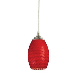 Z Lite Jazz 5 in W Brushed Nickel Art Glass Mini Pendant Light with Shade