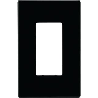 Cooper Wiring Devices 1 Gang Black Decorator Duplex Receptacle Nylon Wall Plate