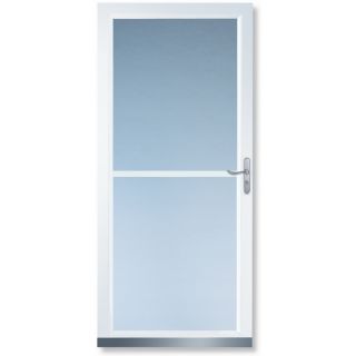 LARSON White Tradewinds Full View Tempered Glass Storm Door (Common 81 in x 30 in; Actual 80.71 in x 31.56 in)