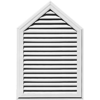 Builders Edge White Vinyl Gable Vent (Fits Opening 17 in x 17 in; Actual 34 in x 50 in)