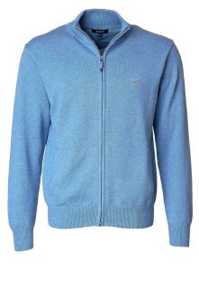 Gant   SOLID COTTON ZIPCARDIGAN   Knitted Jacket   blue