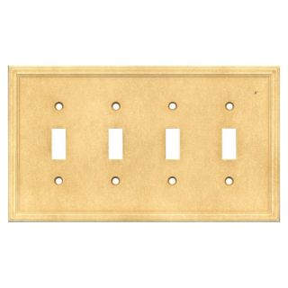 Somerset Collection 4 Gang Sahara Standard Toggle Cast Stone Wall Plate