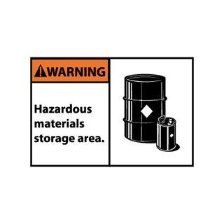 HAZARDOUS MATERIALS STORAGE AREA Industrial Warning Signs