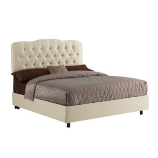 Skyline Furniture Quincy Parchment King Upholstered Bed