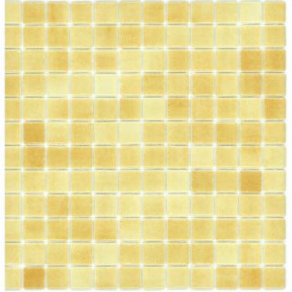 Elida Ceramica Recycled Peanut Butter Glass Mosaic Square Indoor/Outdoor Wall Tile (Common 12 in x 12 in; Actual 12.5 in x 12.5 in)