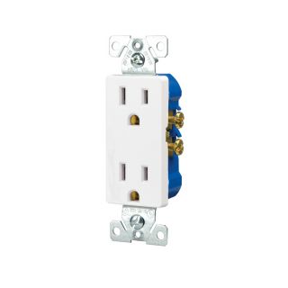 Cooper Wiring Devices 15 Amp White Decorator Duplex Electrical Outlet