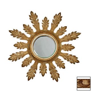 Hickory Manor House 29 in x 29 in Gold Leaf Round Framed Wall Mirror
