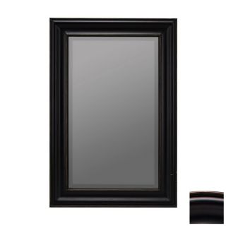 Cooper Classics 24 in x 36 in Black Rectangular Framed Wall Mirror