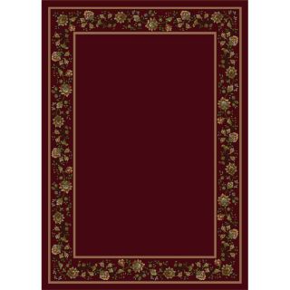 Milliken Chatsworth 7 ft 8 in x 10 ft 9 in Rectangular Red Floral Area Rug