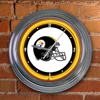 The Memory Company 15 in Neon Steelers Multicolor Clock