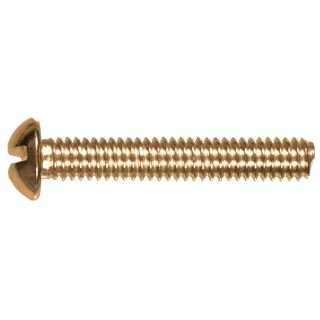 The Hillman Group 100 Count #2 56 x 1/2 in Flat Head Brass Slotted Drive Standard (SAE) Machine Screws