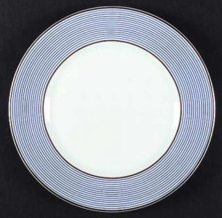 Ceralene Crinoline Blue Dinner Plate, Fine China Dinnerware   Blue Concentric Ri