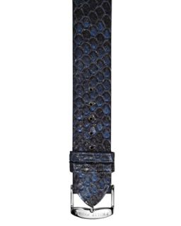 Blue Metallic Snakeskin Strap, 18mm