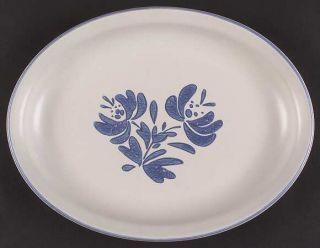 Pfaltzgraff Yorktowne (Usa) 13 Oval Serving Platter, Fine China Dinnerware   Bl