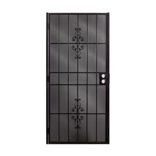 Columbia Mfg. Belvedere Black Powder Coat Steel Security Door